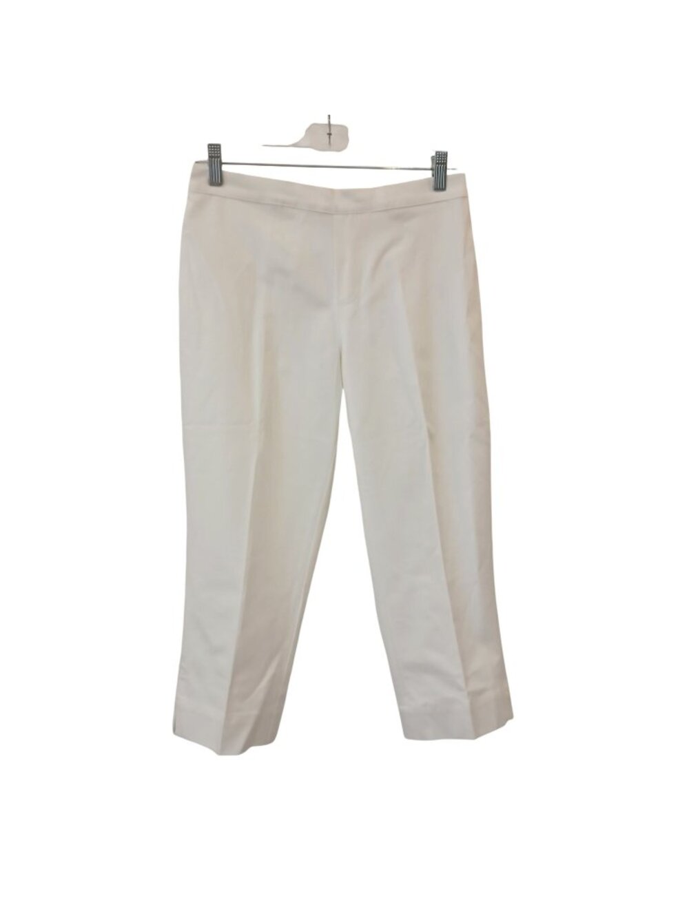 Isaac Mizrahi Live White Cropped Pants Sz 8P Cotton Blend Womens Trousers #D-37